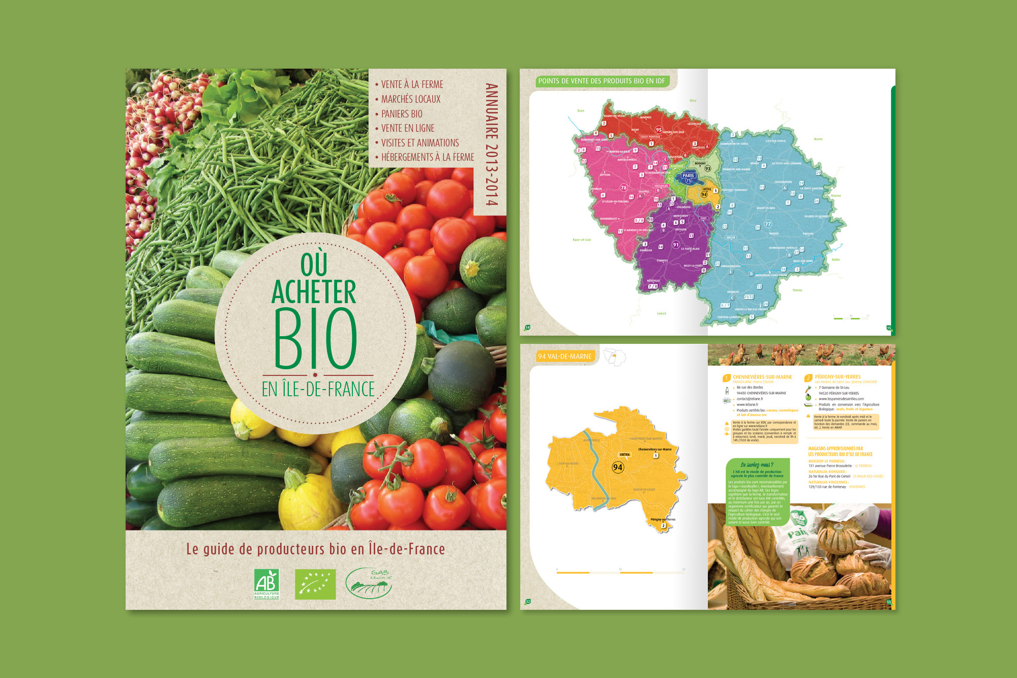 Guide Où acheter bio - IDDP - couverture et pages intérieures