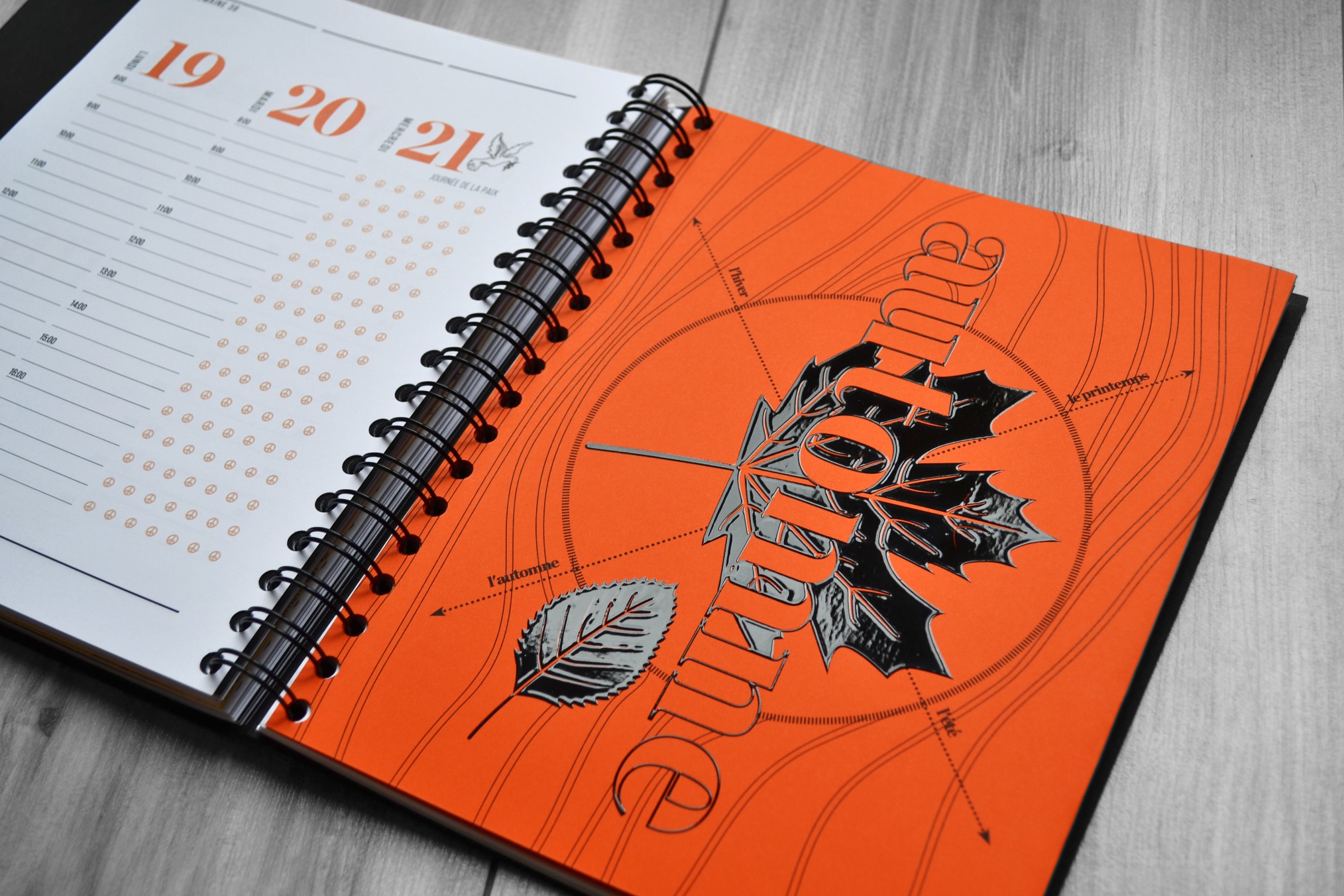 agenda créatif page saison automne