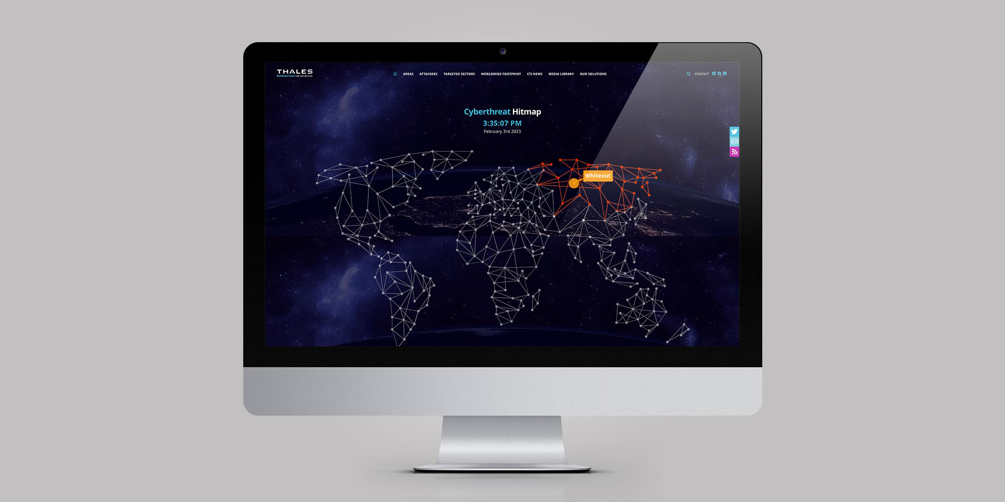 Cyber threat map thales group